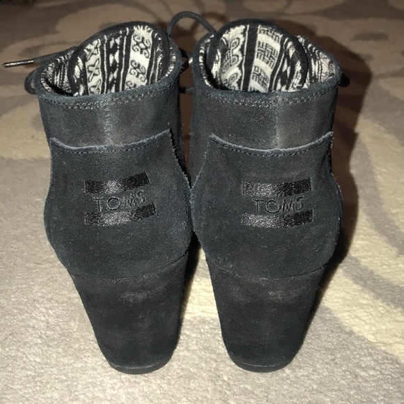 Toms Black Suede Booties - Picture 3 of 3